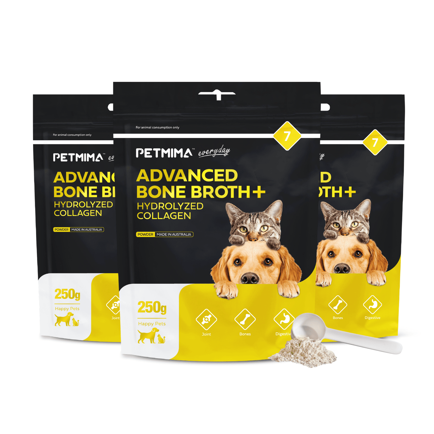 PETMIMA Advanced Bone Broth + Hydrolyzed Collagen three Pouch
