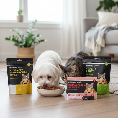 Cat and dog supplement bundle for digestive health, immunity, and overall wellness