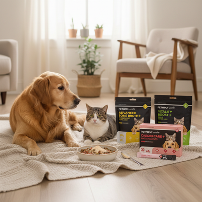 Dog and cat supplement bundle for digestion, immunity, and overall health support