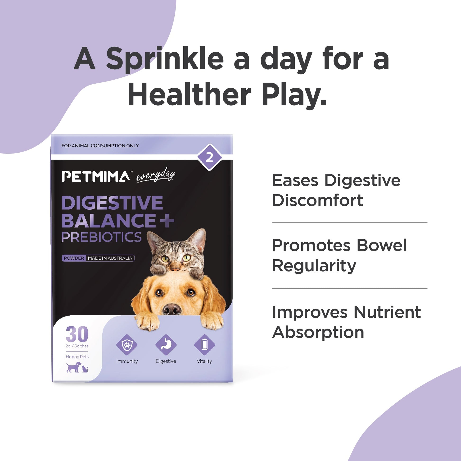 probiotics for dogs and cats box packaging with benefits