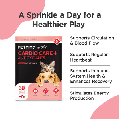 Petima Cardio Care + Antioxidants heart supplements for cats & dogs benefits
