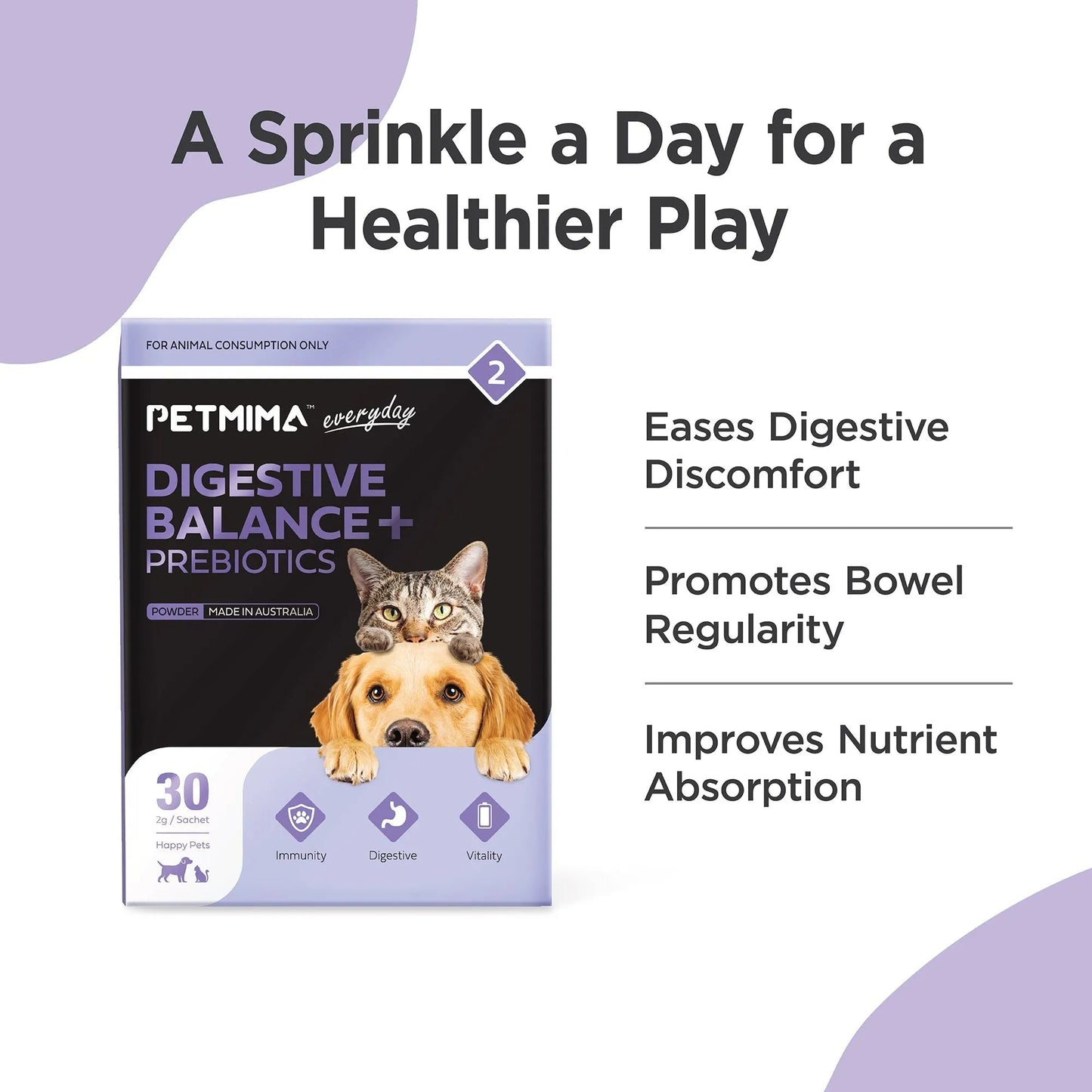 probiotics for dogs and cats box packaging with benefits