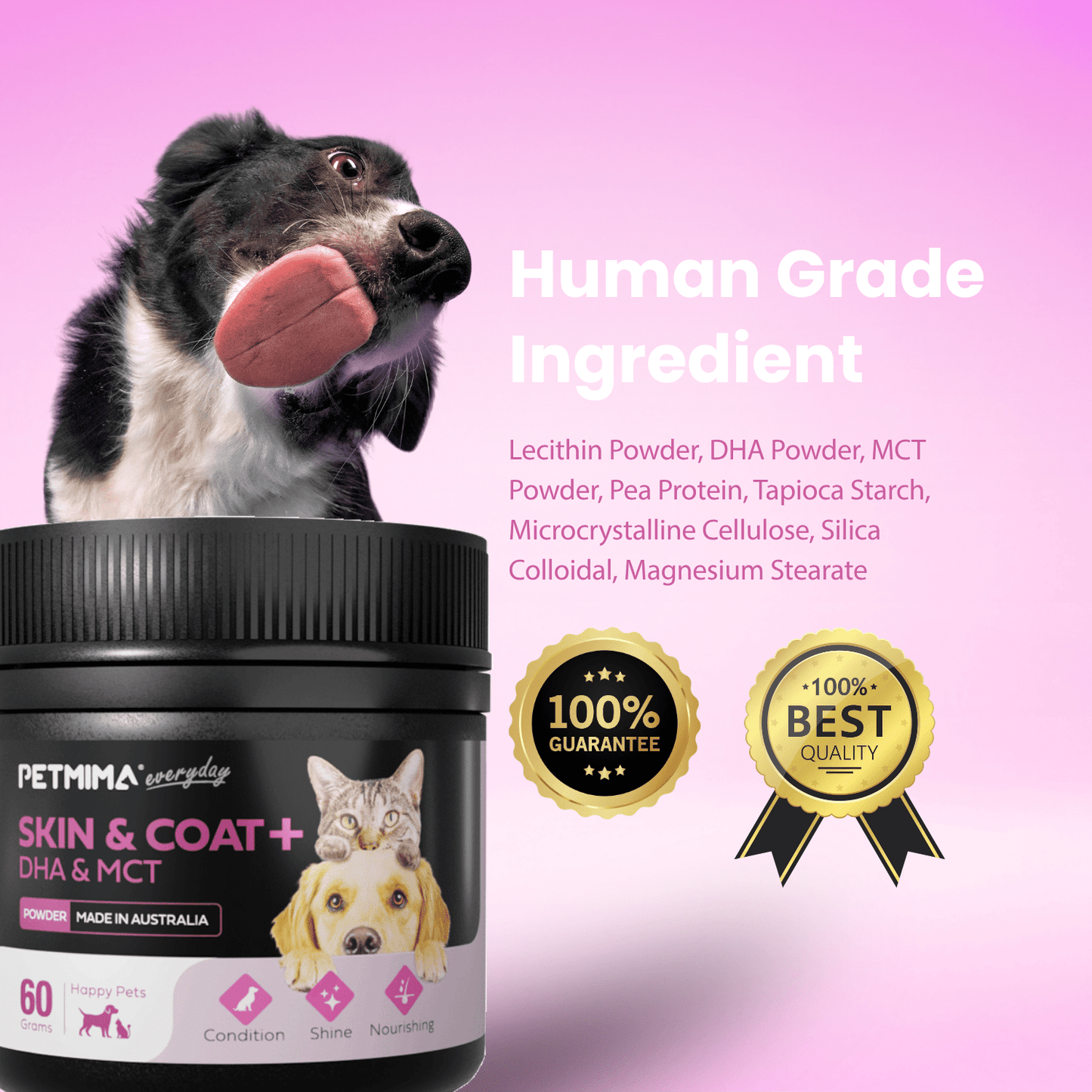 skin supplements for dogs human grade ingredients