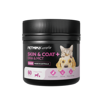skin and coat supplements for dogs & cats restores skin health, maintains coat shine and soothes hotspots